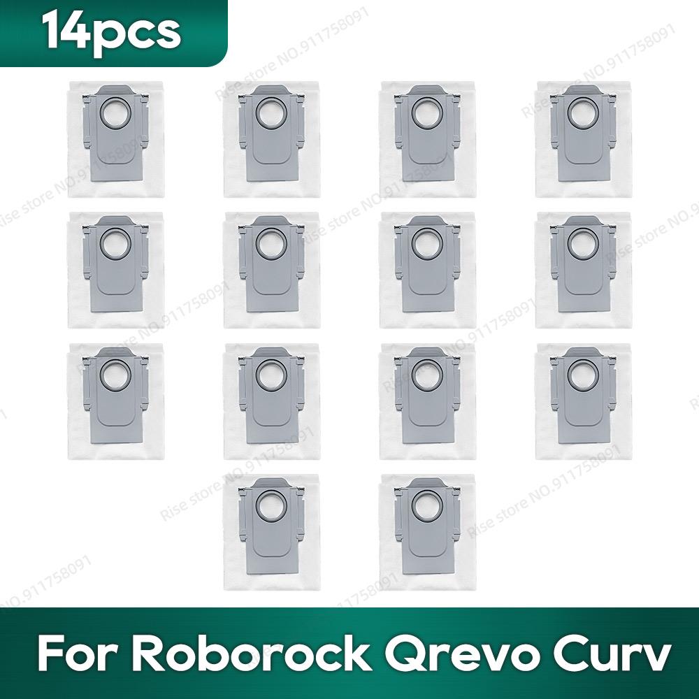 Compatible for Roborock Qrevo Curv / Edge Accessories Hepa Filter Rag Dust Bag Replacement Parts