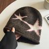 Американская ретро вязаная шапка-бини с косами для большого обхвата головы, визуально уменьшающая лицо, холодная шапка, новая универсальная шерстяная шапка для женщин