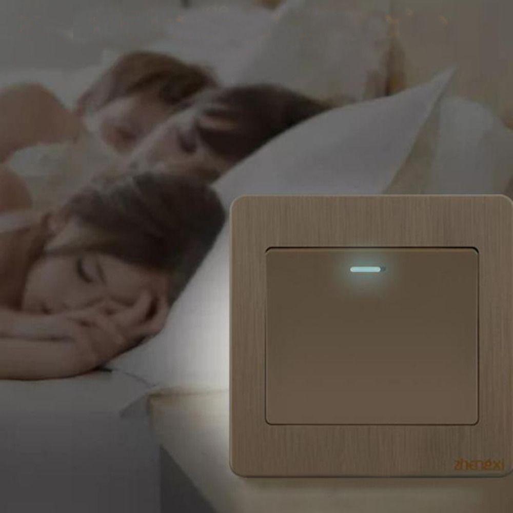 with LED Lamp Wall Switches Gold 1/2/3/4 Gang New Wall Light Switch Panel