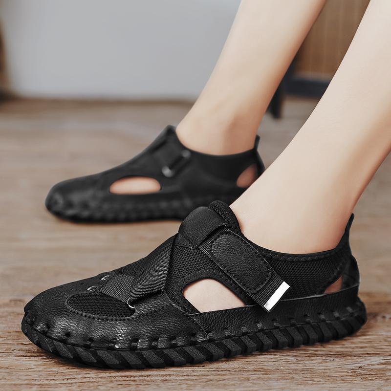 Men Sandals 2024 Brand Designer Shoes Outdoor Beach Slippers for Men Casual Shoes High Quality Non Slip Black/beige Man Slippers