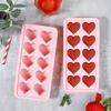 Heart Shaped Silicone Ice Cube Trays 10 Cavities Easy Release DIY Love Heart Ice Cubes Chocolate Candy Mold for Dishwasher Safe Ice Maker