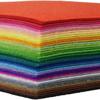 40pcs Felt Fabric Sheet  Assorted Color DIY Craft Squares Nonwoven 1mm Thick