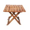 33 Cm Wooden Outdoor Adirondack Natural Brown Square Foldable Coffee Table, Patio End Table for Poolside Garden, Living Room, Bedroom, Small Spaces