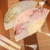 Винтажный шелковый складной веер китайское японское искусство ремесла подарок украшения для дома танцевальный веер бамбуковые веера реквизит для фотосъемки