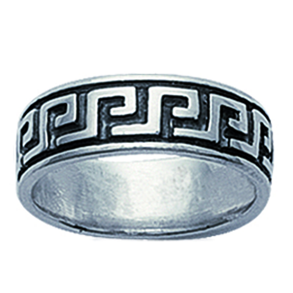 Серебряное кольцо "Родос" состаренное серебро - 6 мм