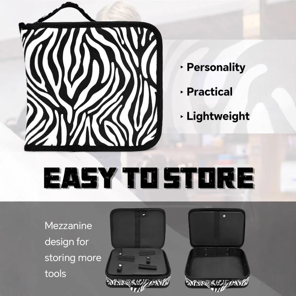 Large Capacity Stripe Barber Box Universal Beard Trimmer Case Electric Clipper Bag Travel