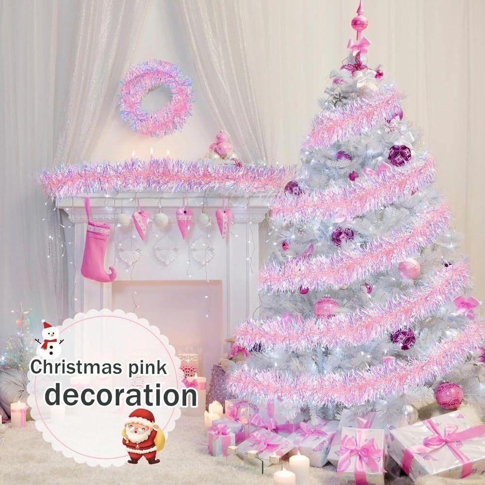 2M/9CM Рождественские украшения Полоска DIY Венок Мишура Кисточка Гирлянда Украшения Цветные Полоски Мишурная Лента