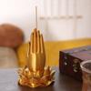 Praying Hand Lotus Hand Incense Holder Lotus-Base Tabletop Incense Base  Tea Room