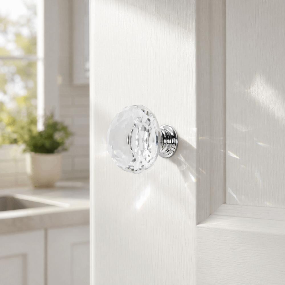 8pcs 40mm Diameter Drawer Knobs Easy Install Glass Cabinet Pulls Decorative Door Knobs Cabinets
