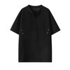 Mens V Neck Loose Short Sleeve Solid Casual Daily T Shirt Top