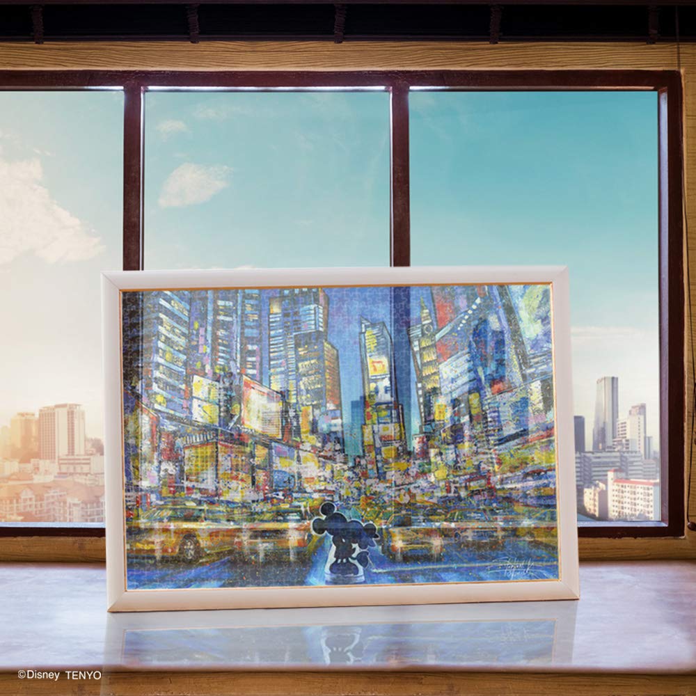 Tenyo [Made In Japan] 1000-Piece Stained Art Jigsaw Puzzle Disney "You, Me and the City" (51.2x73.7cm) DS-1000-775 with Service Card