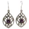 [Q5674] - Handmade Silver 'Sissi' Amethyst Earrings - 25x19 Mm