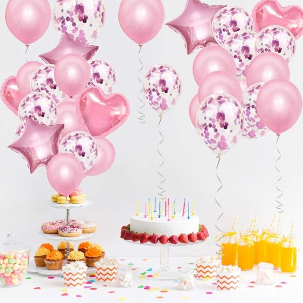 28 шт. шаров, украшения для вечеринки в честь Дня рождения, конфетти, 18 дюймов, фольгированные шары в форме звезд и сердец, украшения для свадьбы, гелиевые шары для вечеринки по случаю рождения ребенка для девочек и мальчиков