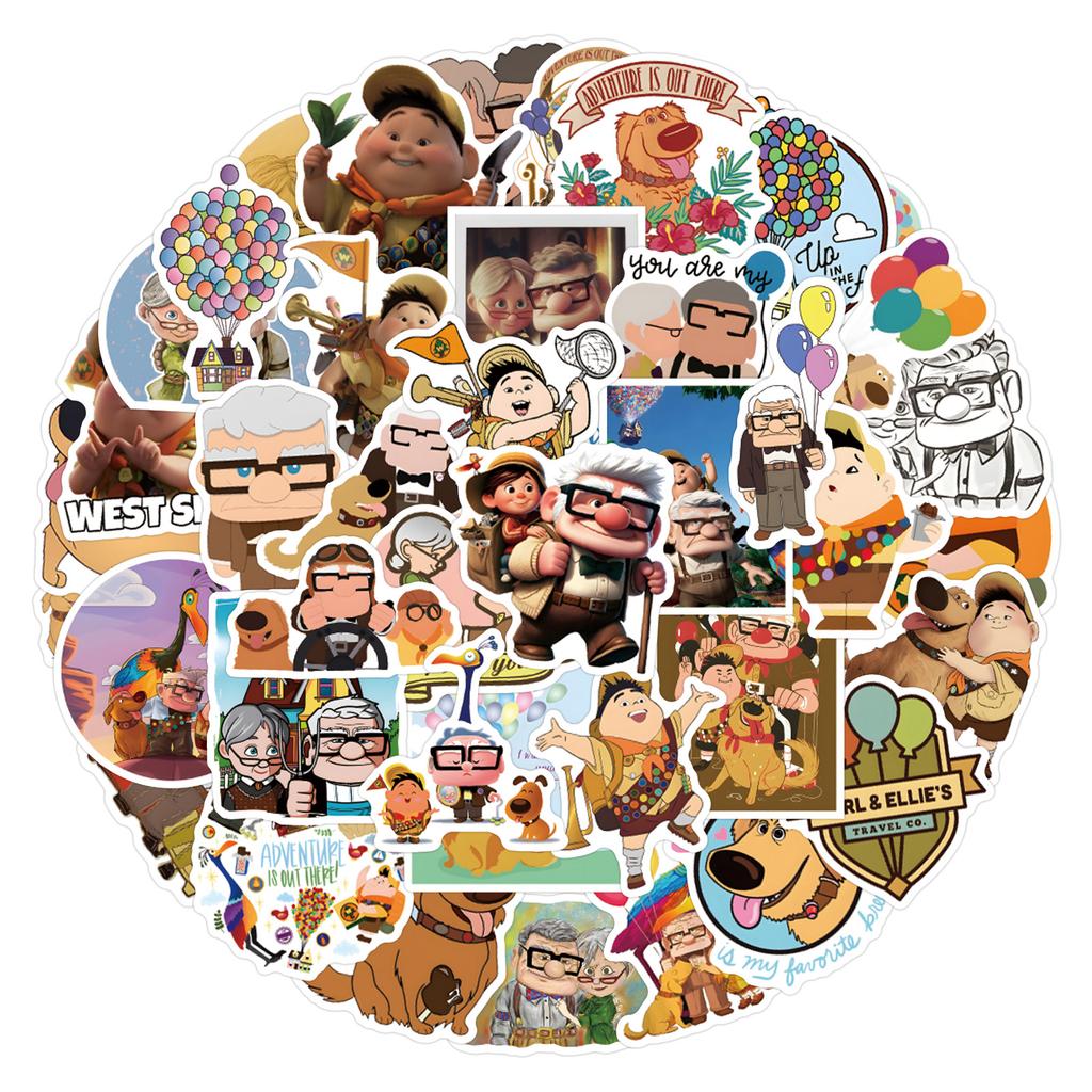 50 Стикеры-дудлы Pixar Up Pixar Up Скутер Ноутбук DIY Стикеры
