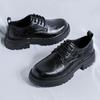 Модная мужская модная ретро уличная мужская обувь черная Повседневная обувь для мужчин на улице Новая Удобная на толстой подошве увеличивающая рост