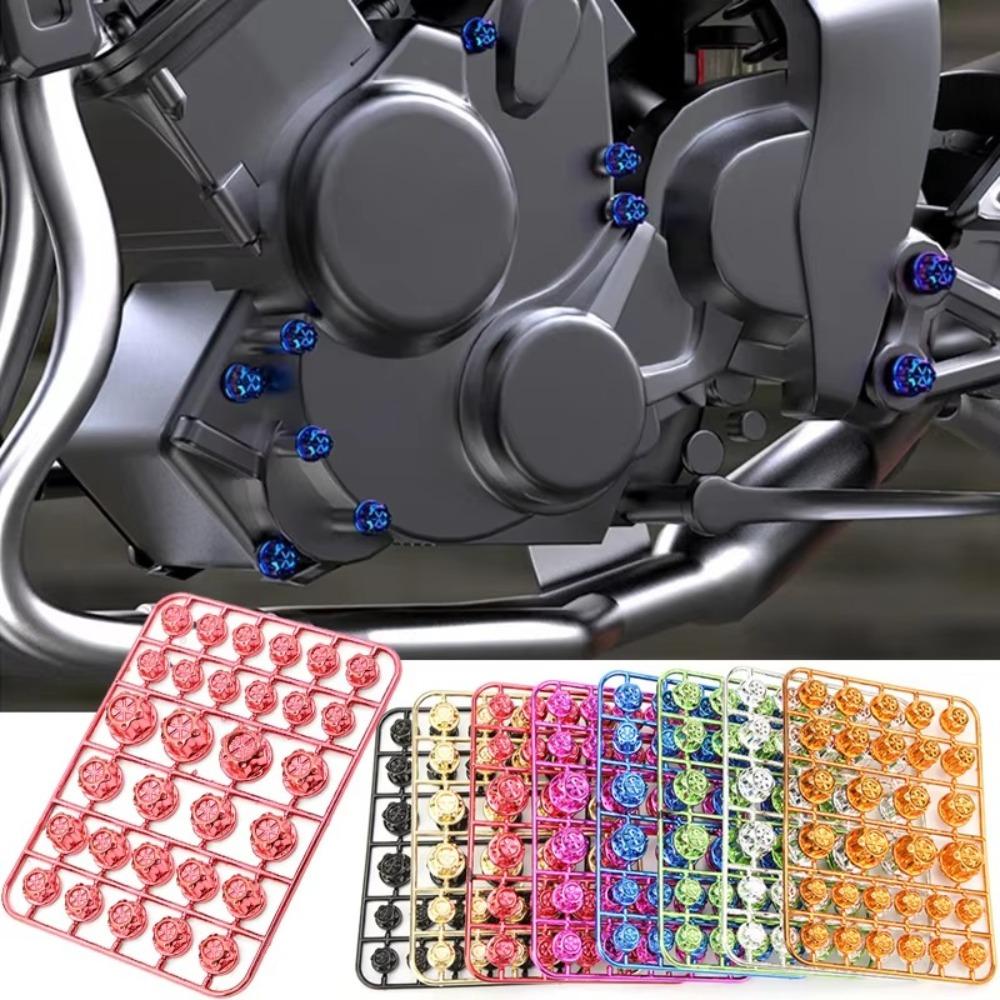 30PCS/Set Plating Motorcycle Head Screw Cover Motorcycle Screw Cap  Modification Accessories