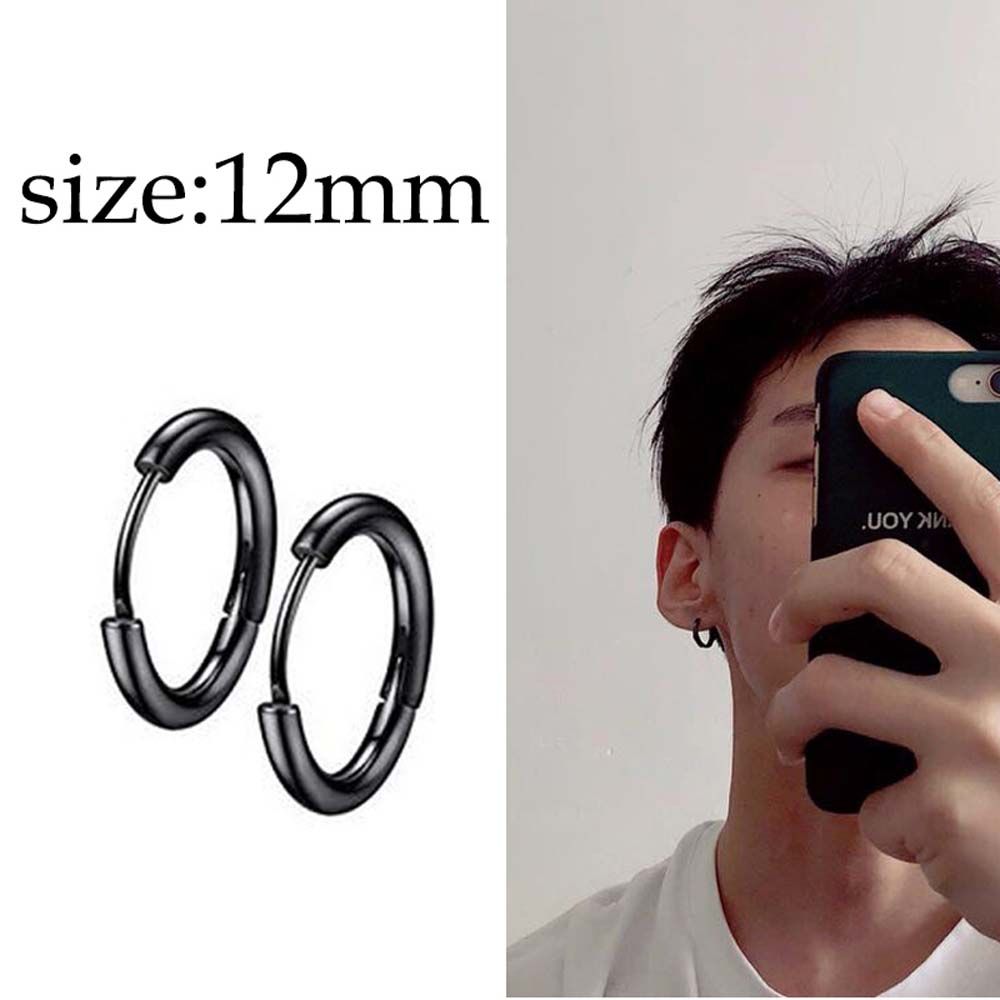 Circle Unisex Geometric Accessories Titanium Hoop Earrings Jewelry set Drop Earring Stud Earring