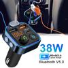 Bluetooth 5.0 Car FM Transmitter PD20W QC3.0 Type-C Dual USB Atmosphere MP3 Player 38W Fast Charger Hands-free U-disk Music Kit