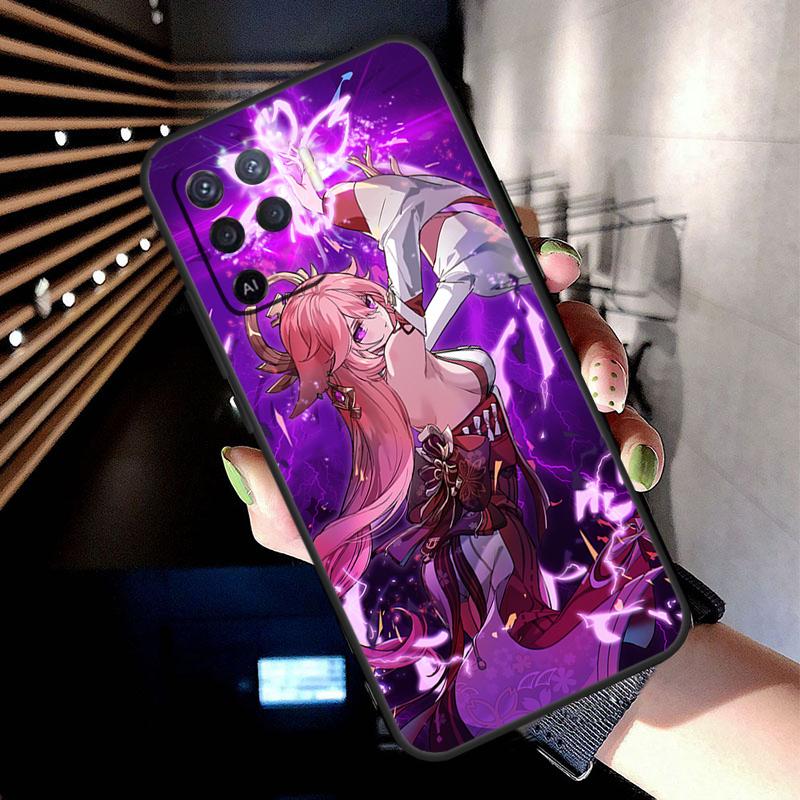 Чехол Genshin Impact Яэ Мико для Oppo A17 A57 A77 A76 A16 A96 A18 A60 A80 A40 A38 A58 A78 A98 A94 A74 A54 A15 A5 Pro