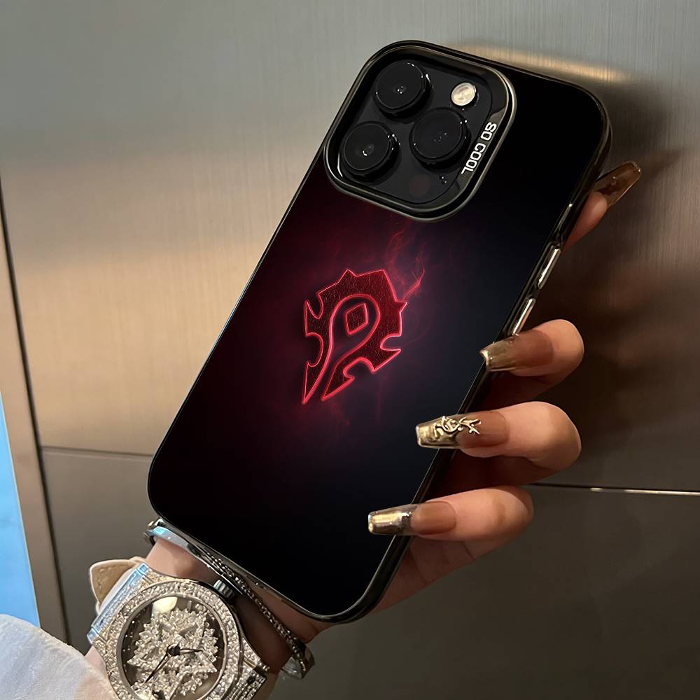 W-O-W-World- of -Warcraft Phone Case For IPhone17  16 11 12 13 14 15 16 Pro Max Plus Cover Colored Silver Funda Bumber