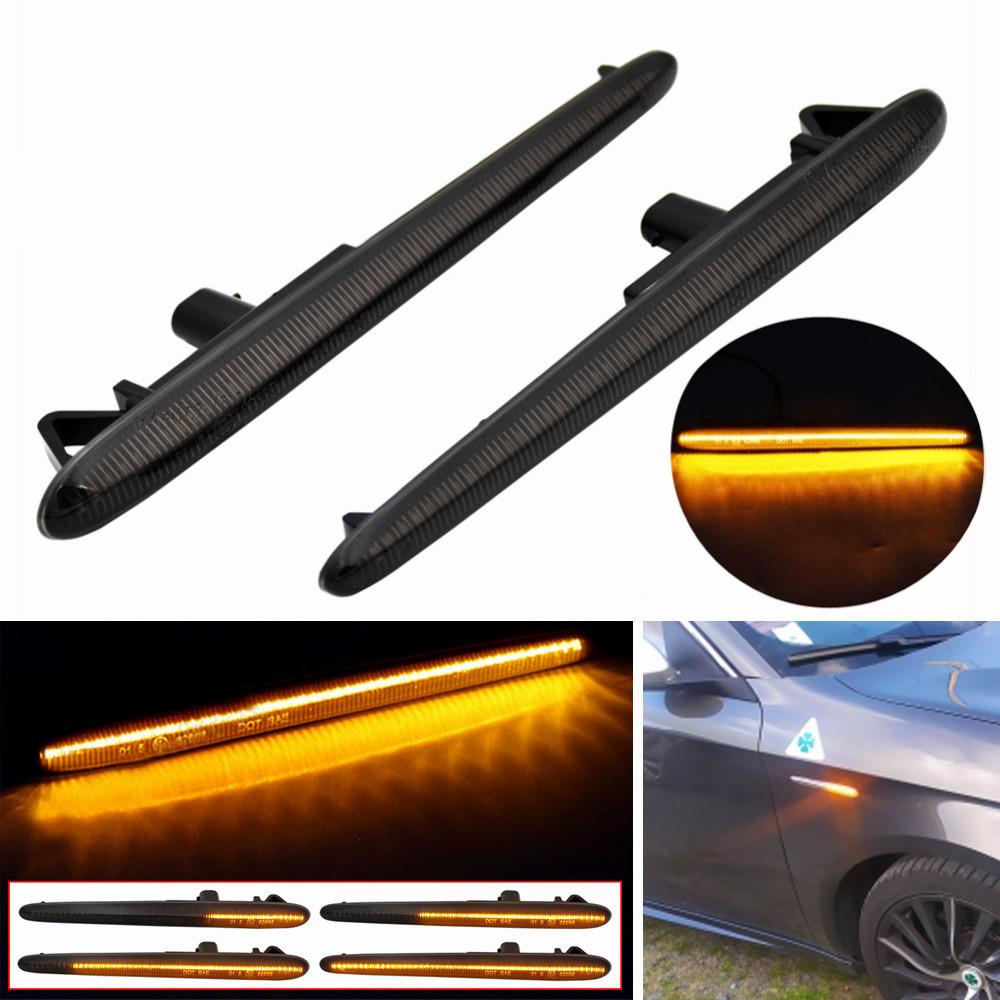 2 шт. светодиодные динамические боковые габаритные огни со стрелками, указатели поворота, мигающие лампы для Alfa Romeo Giulietta 940 Juliet # 50513758