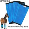 Ботинки от мух для лошадей, набор из 4 шт., дышащая пластиковая сетка, принадлежности для лошадей для уменьшения топотания, повреждения копыт и усталости ног
