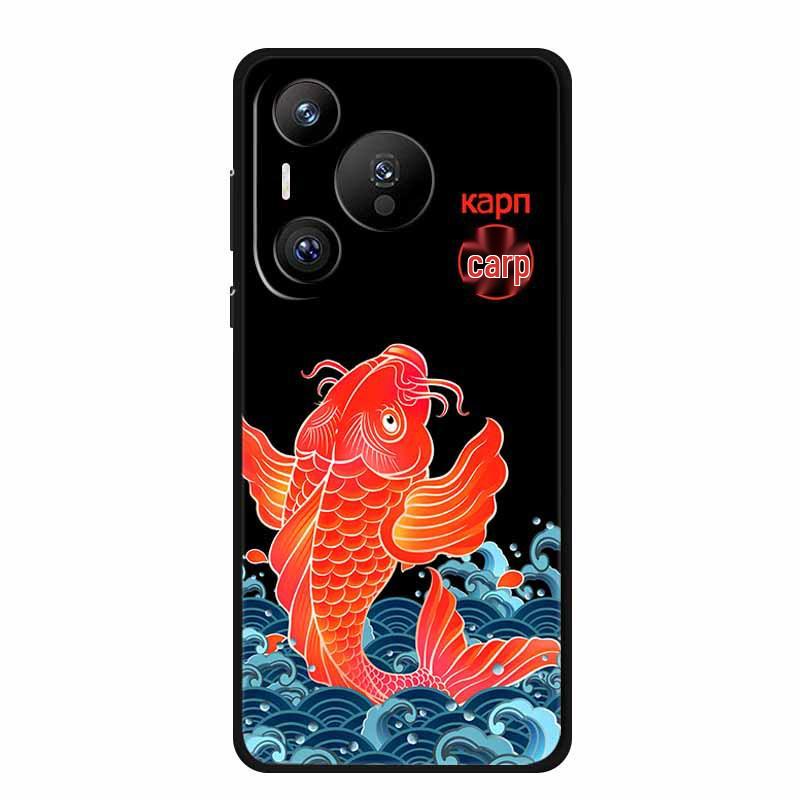 Чехол для телефона Huawei Pura 70 Pro с рельефной текстурой в стиле ретро - Мягкий цветной стиль