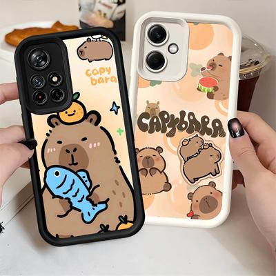 Забавный Капибара Мультяшный Милый Мягкий Чехол для Телефона для Xiaomi Poco X7 X6 X5 Pro X4 Gt X3 F7 Ultra M8 M7 Redmi 15C 15 14C 13 13C 12 12C