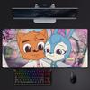 Cute Classic Anime Rrainbow Cat And Blue Rabbit Mouse Pad Mousepad Large Gaming Lockedge Thickened Pc Table Desk Mat