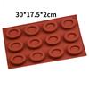 3D Silicone Pastry Molds Oval Shaped  Chocolate  Baking Pan Handmade Soap Mould Donut Tray Muffin Cups Cake