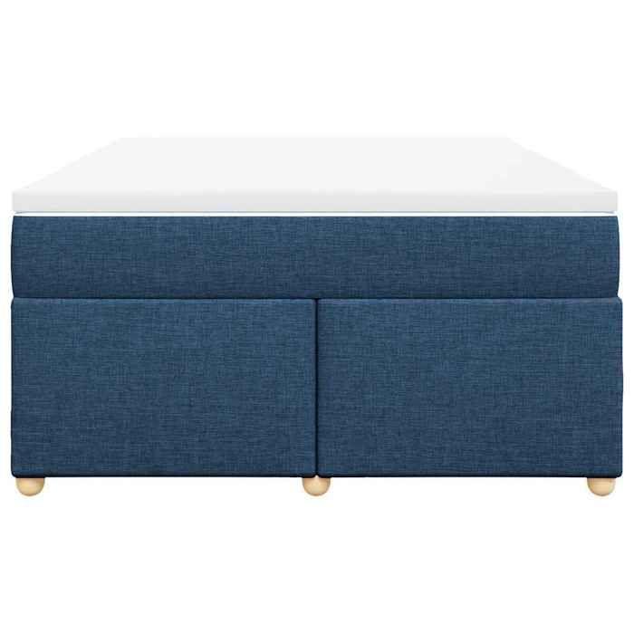 Maison Exclusive - Sommier à lattes de lit avec matelas Bleu 140x190 cm Tissu