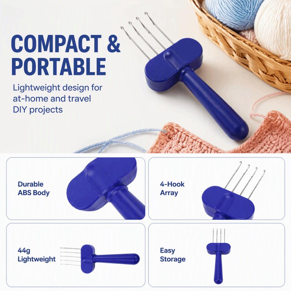 ABS Latch Hook Tool Manual Operation Portable Cord Maker DIY Craft Crochet Yarn DIY Crafts