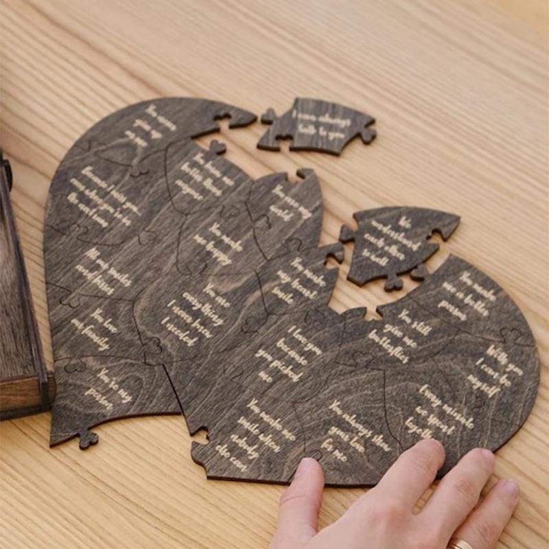 Причины, по которым я люблю тебя, деревянная головоломка в форме сердца, романтическая головоломка с любовью, годовщина свадьбы для жены, мужа, подарки на день рождения