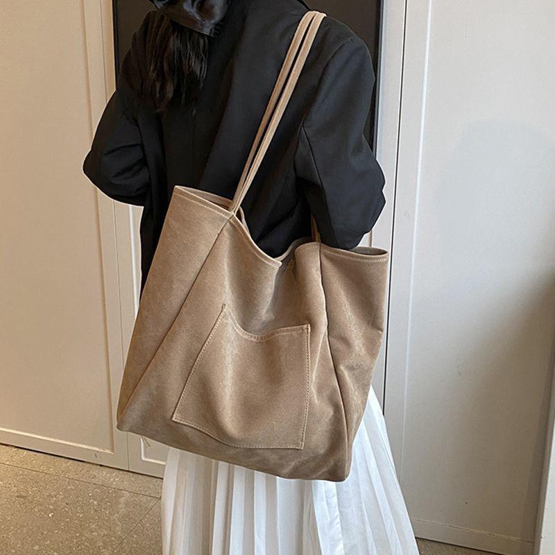 Suede Shoulder Bag for Women's Handbags Purse Fashion Large Capacity New Autumn and Winter Versatile Commuting Tote Bag