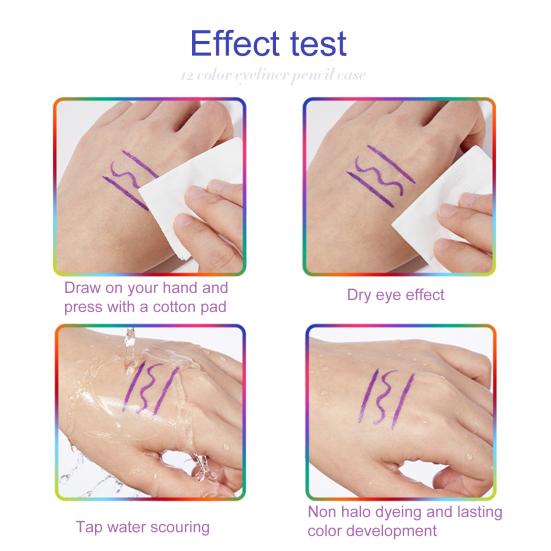 Водостойкий натуральный экстракт, неоново-белый матовый жидкий карандаш для подводки глаз, инструмент для макияжа для женщин