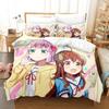 New Anime Girls The Demon Girl Next Door Bedding Set Single Twin Full Queen King Size Bed Set Adult Kid Bedroom Duvet Cover Sets