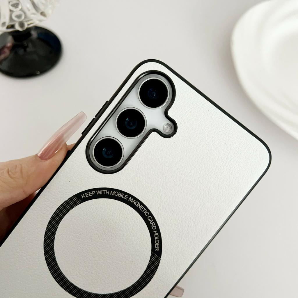 For Samsung Galaxy A57 5G Magnetic Case Anti-Drop PU Leather + PC Cover