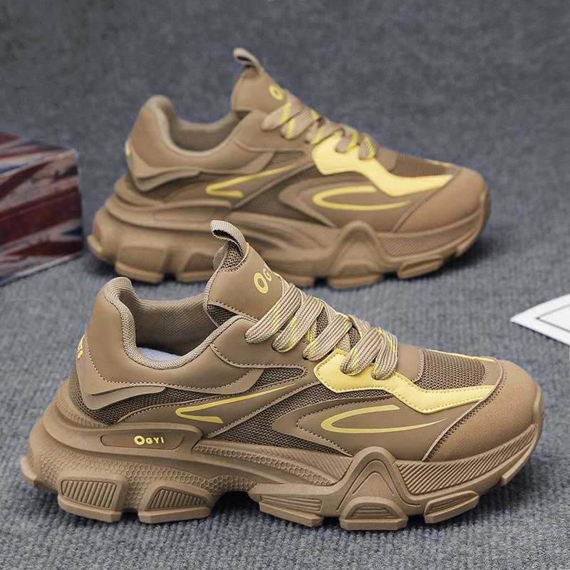 New Men's Casual Sports Shoes Bulky Thick Sole Running and Walking Shoes Mens Breathable Shock Absorbing Jogging Tennis Shoes