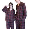Пижамный комплект в красную клетку в корейском стиле: Удобная, Повседневная Домашняя Одежда для Пар