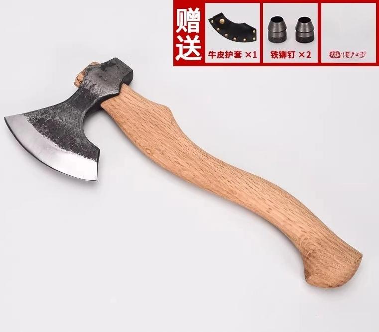 Уличный 65 Марганцевая Сталь Полностью Кованый Кемпинг Туризм Аварийное Самооборона Оборудование Кемпинг Рубящий EDC Топор