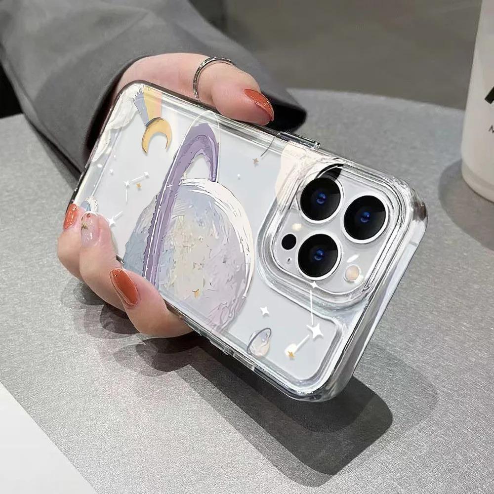 Прозрачный чехол для телефона со звездным небом для Samsung S20 S21 S22 Plus S23 S24 FE S25 Note 20 Ultra A15 A16 A23 A24 A25 5G