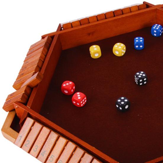 Настольная игра «Закрой коробку» с 12 кубиками. Обучающая стратегическая игра с кубиками. Для 2–6 игроков, для детей, взрослых, семейных вечеринок. Интерактивная деревянная игрушка «Закрой коробку».