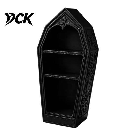 Unique Gothic Gift for Her Coffin-Shaped Jewelry Storage Box, 3D Printed Mini Casket Ring Shelf Crystals Trinket Holder, Halloween Spooky Desk