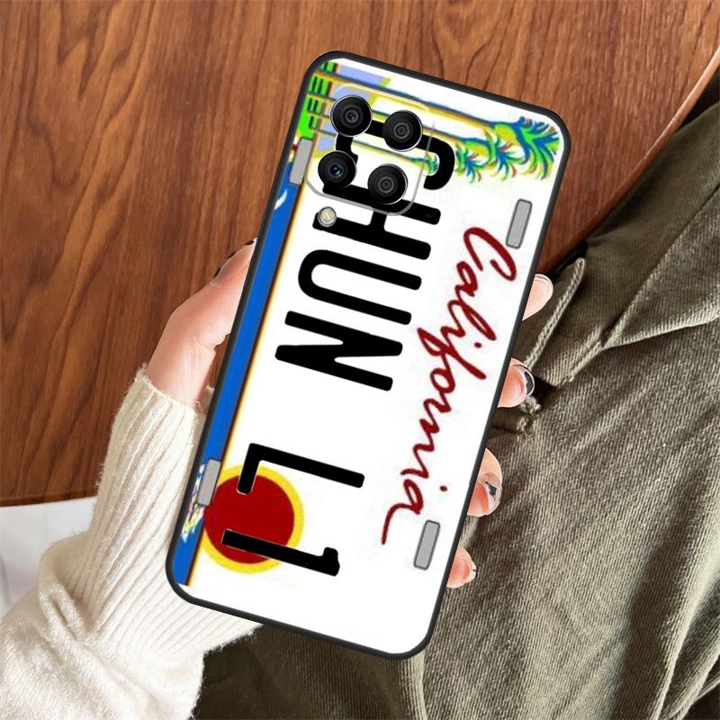 Retro License Plate Number Case For Samsung Galaxy M11 M21 M31 M35 M12 M13 M14 M15 M16 M36 M56 M53 M32 M52 M55 M34 M54