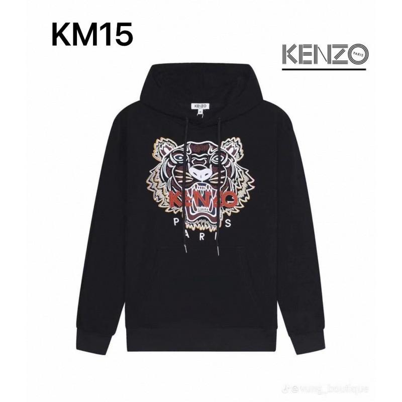 Unisex Cotton Hoodie With Tiger Embroidery Long Sleeve Oversized Pullover Winter