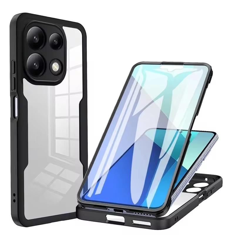 Прозрачный чехол-обертка на 360 градусов для Xiaomi Redmi Note 13 12s 12 11 10 9 Pro Plus 5G 4G Armor Роскошная пленка с защитной крышкой для объектива