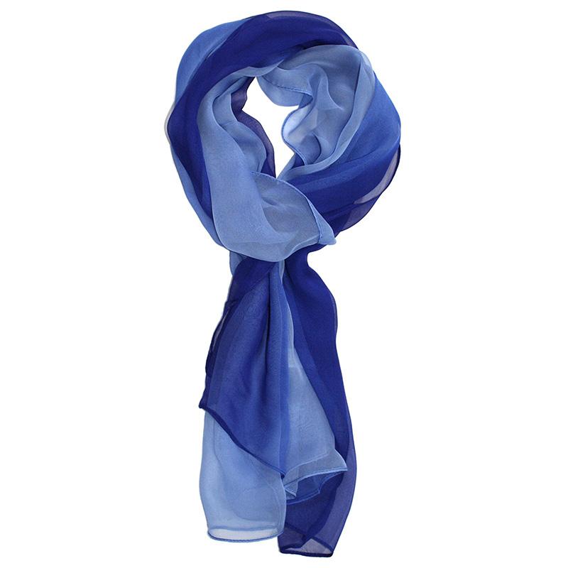 Женская мода градиент цвета шали шифоновый шелковый шарф тонкий солнцезащитный женский дышащий мягкий