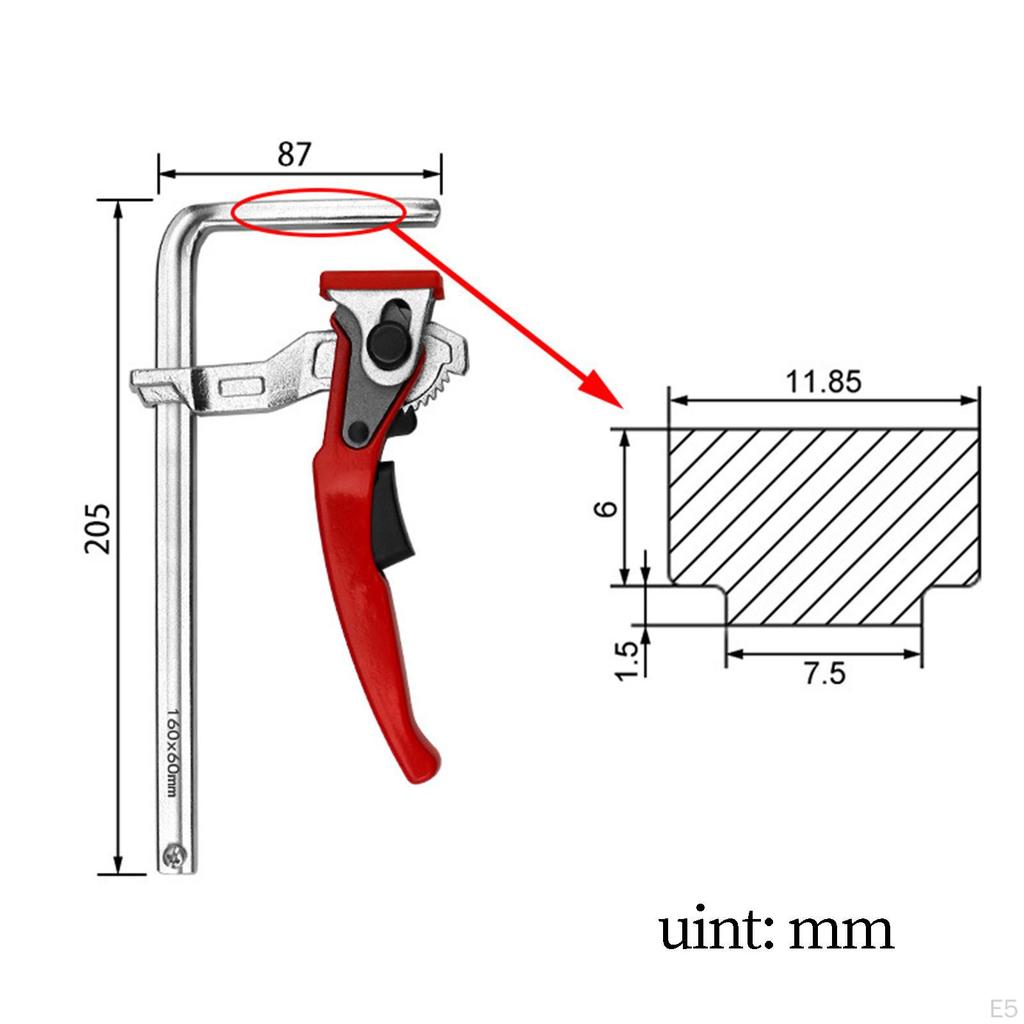 Clamp Ratchet Strong Tension Woodworking Tool Heavy Duty Multi Angle Quick