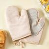 Oven Gloves Cooking Mitts Heat Resistant Kitchen Gloves Silicone Non-Slip Potholder with Soft Lining Waterproof Hand Protection