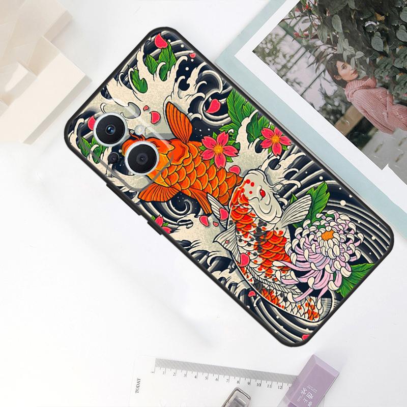 Чехол Ying Yang с рыбками Кои для OPPO Reno 8 7 6 5 4 Lite 10 Pro 11F 4Z 5Z 8T OPPO Find X2 X3 X5 Lite X6 Pro